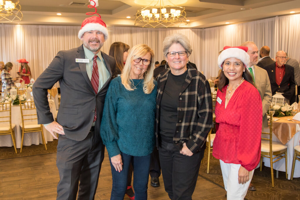Chamber President Zeb Welborn, Charleen King, Founder of Isaiah’s Rock, City of Chino Council member Karen Comstock, and Raziel Arcega from LNR Promotions (Left to Right)